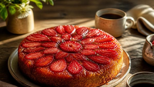De upside-down cake brengt sappige vruchten naar de top. Ontdek waarom deze klassieke baktechniek zoveel smaak oplevert.