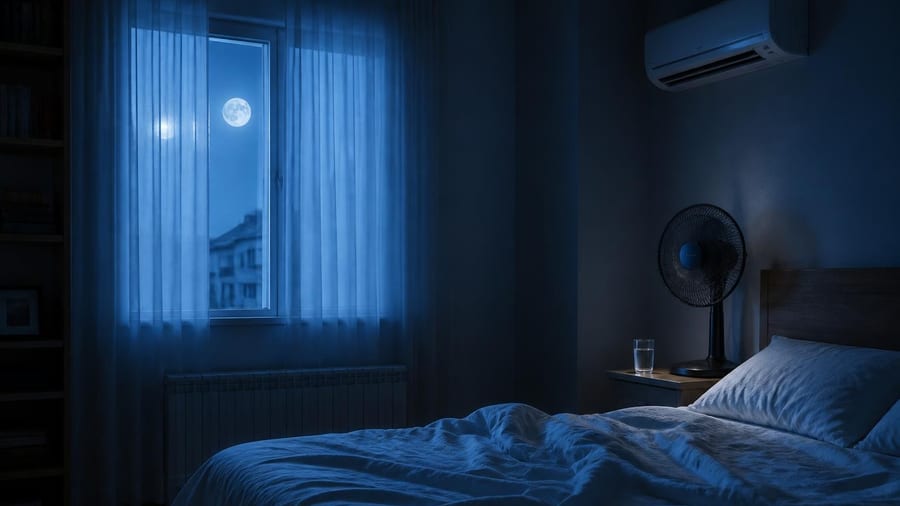 Slapen in een koele slaapkamer? Zóveel kost het om de hele nacht de airco of ventilator aan te laten staan