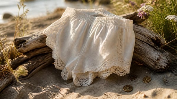 De korte broek met kanten afwerking verovert deze zomer de fashionscene. Een ultiem comfort-stuk met een vleugje roma…