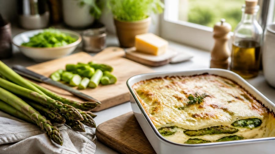 De smaak van het voorjaar: zo maak je een romige lasagne met groene asperges